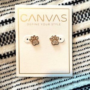 Dog Paw Earrings (gold)